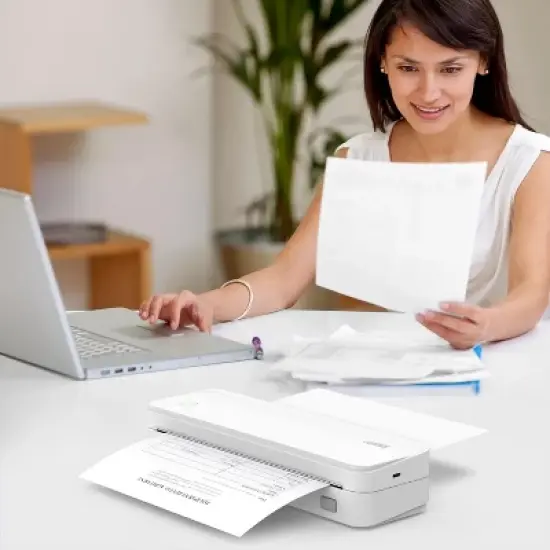 JADENS Quick-Dry Folded Thermal Paper for PD-A4 Printer, Letter-sized, 200 sheets image {2}