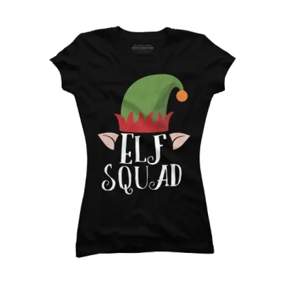 Junior's Design By Humans Christmas Elf Squad By GiftsIdeas T-Shirt image {3}