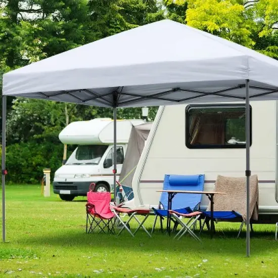 SUGIFT 10 ft. x 10 ft. White Instant Canopy Pop Up Tent with Carry Bag image {7}