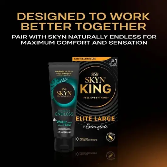 SKYN King Elite Large Extra Glide Non-Latex Condoms - 10ct image {9}