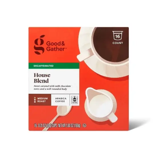 Decaf Medium Roast House Blend Coffee - 16ct Single Serve Pods - Good & Gather&trade; image {4}