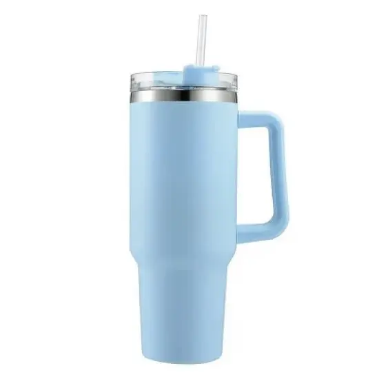 30OZ Straw Coffee Insulation Cup W/ Handle Portable Car Stainless Steel Water Bottle LargeCapacity Travel BPA Free Thermal Mug image {10}