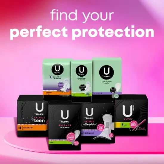 U by Kotex Balance Ultra-Thin Heavy Pads with Wings - Unscented image {9}
