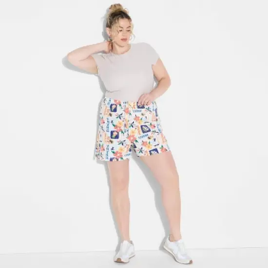 Women's Stitch Poster Print Graphic Shorts image {4}