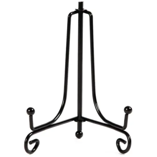 Juvale 4 Pack Black Metal Tabletop Folding Easel, Iron Display Stand Holder for Desk, Picture, Plate, Decor, Wedding, Party, 5 in image {6}