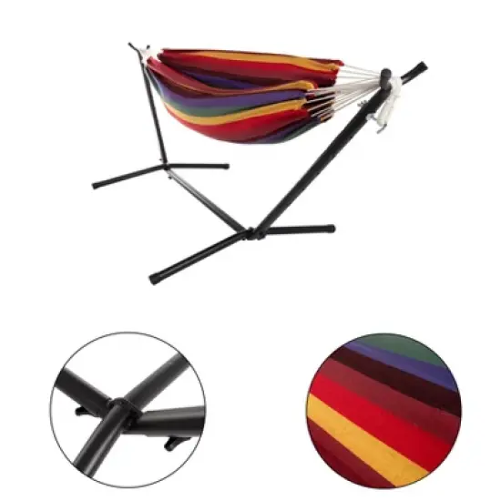 Hastings Home Double Hammock and Stand image {6}