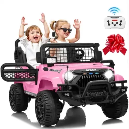 JOYRACER 24V 2-Seater Ride-On Jeep Style Car for Kids, Electric Ride-On Toys with Bluetooth, Music, USB & MP3 Port image {11}