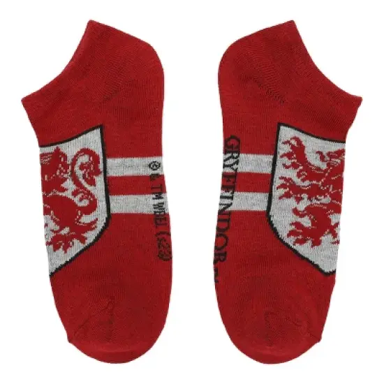 Harry Potter Gryffindor Lion Mascot 5-Pair Women's Ankle Socks image {5}