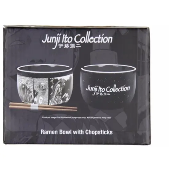 Junji Ito Collection Manga Ramen Bowl Bundle with Bowl, Bamboo Chopsticks Set image {5}