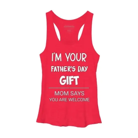 Women's Design By Humans I'm Your Father's Day Gift You Are Welcome By sukhendu12 Racerback Tank Top image {5}