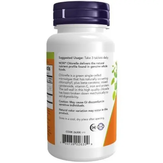 Chlorella 1000mg by Now Foods  -  60 Tablet image {2}