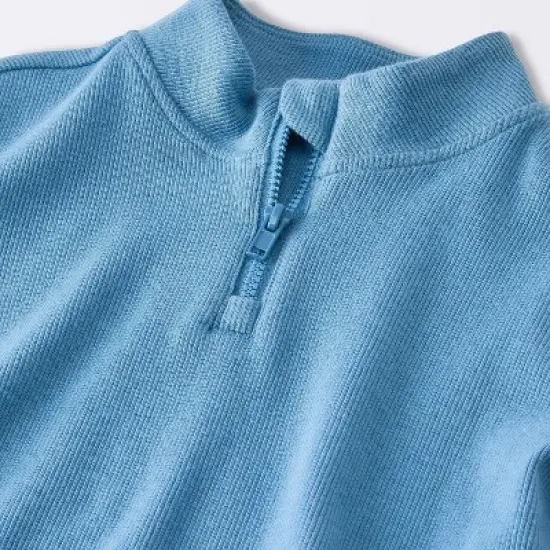 Baby Boys' 2pc Cozy Quarter Zip Top & Bottom Set - Cloud Island&trade; Blue image {2}