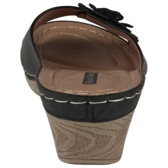 GC Shoes Naples Flower Comfort Slide Wedge Sandals image {2}