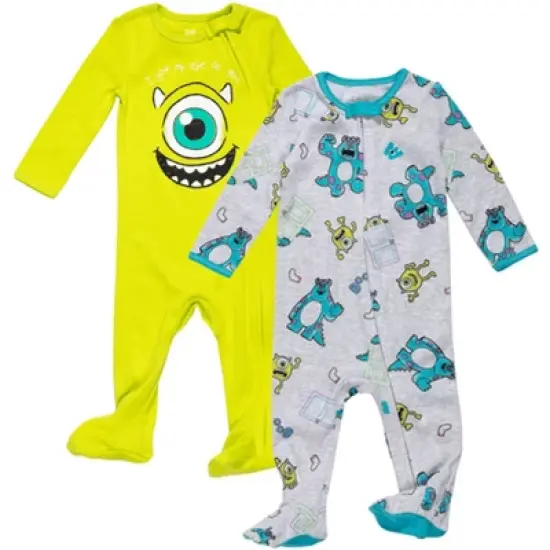 Disney Winnie the Pooh Lion King Monsters Inc. Pixar Toy Story Baby 2 Pack Sleep N' Play Coveralls Newborn to Infant image {12}