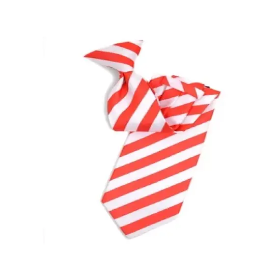 College 1/2" Striped Colored Woven Clip On Neck Tie image {8}