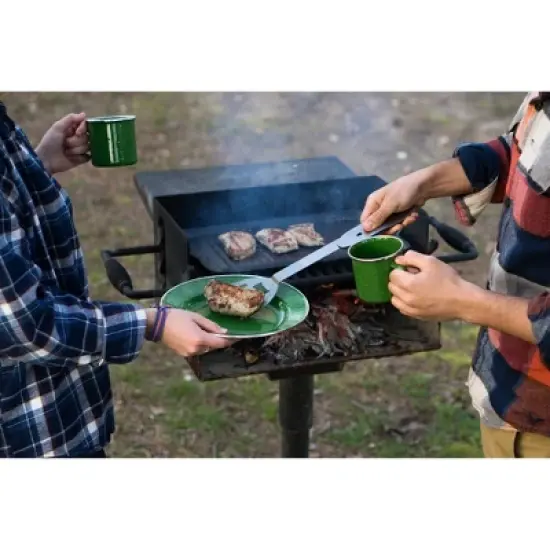 Stansport Enamel Camping Tableware Set 24 Pieces Green image {8}