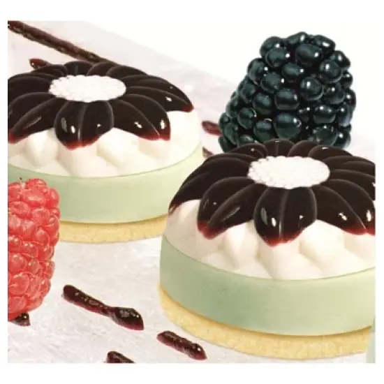 Silikomart Silicone Bakeware Sunflower Shape Mold 3.89 Oz, 2.99" Dia x 1.57" High 6 Cavities image {1}