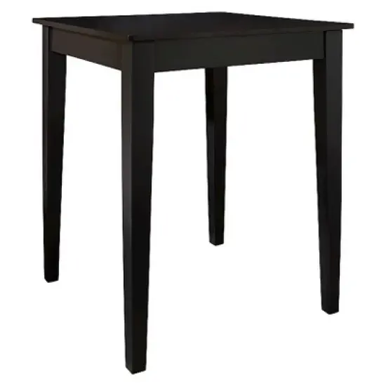 Tapered Leg Pub Bar Height Table Wood/Black - Crosley image {1}