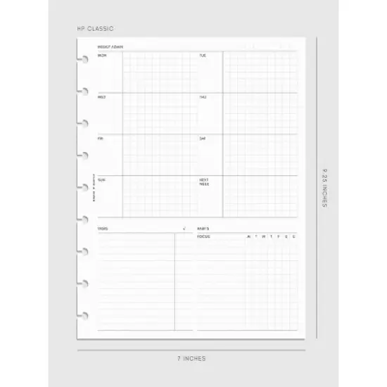 Weekly Admin Planner Inserts | Monday Start | Cloth & Paper image {9}