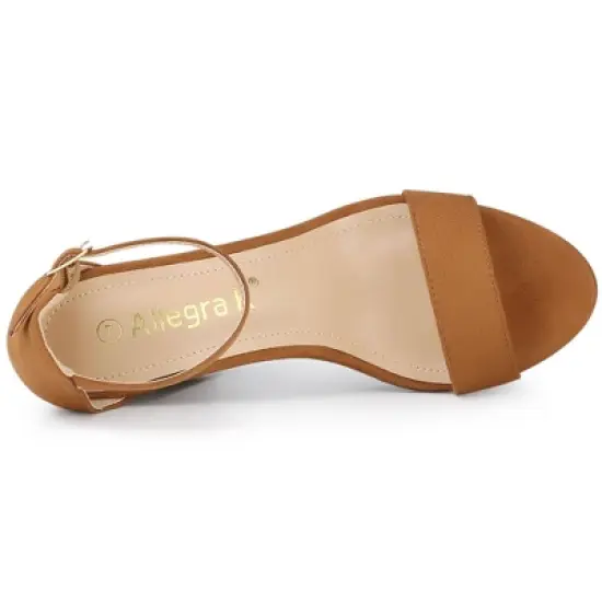 Allegra K Women's Ankle Strap Platform Chunky Heels image {3}