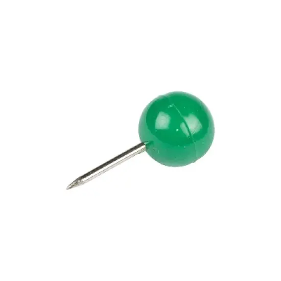 JAM PAPER Round Head Push Pins Green 100/Pack (346RTGR) image {2}