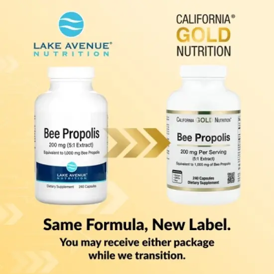 California Gold Nutrition Bee Propolis, 1,000 mg, 240 Capsules image {5}