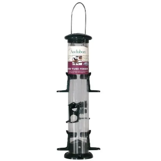 Audubon Wild Bird 2 lb Plastic Tube Bird Feeder 6 ports image {1}