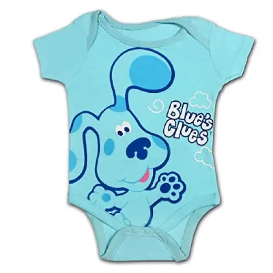 Nickelodeon Baby Boy's Blue's Clues Graphic Printed Bodysuit Creeper with Snap Crotch Buttons for infant image {2}
