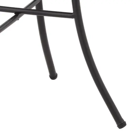 Teal Island Designs Modern Mosaic Black Round Outdoor Accent Table 14" Wide Multi-Color for Porch Patio Living Room Home Balcony image {4}