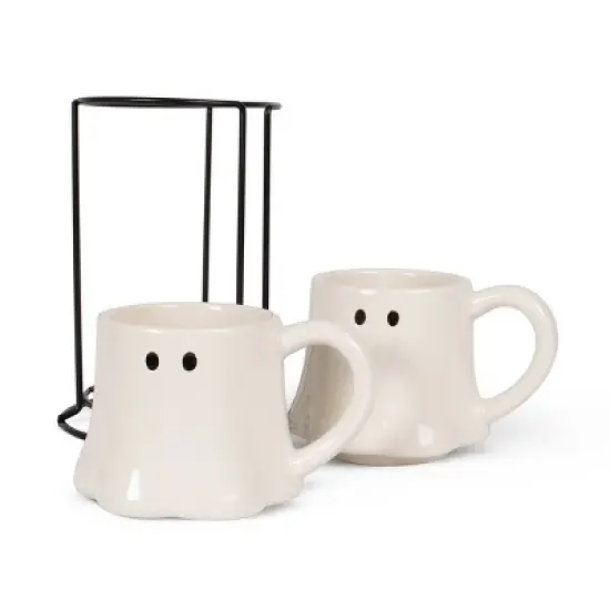 2pk Stackable Espresso Mugs Ghost - Bullseye's Playground&trade; image {1}