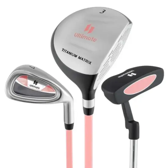 Ultimate Junior Golf Club Set for Children Includes 165CC #3 Fairway Wood & #7 Iron Blue/Pink image {10}