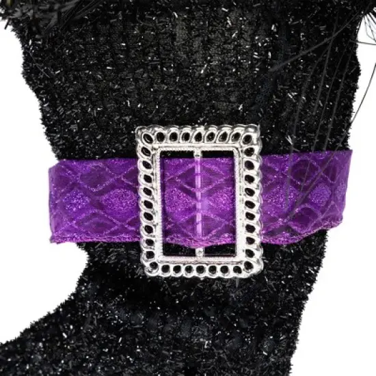 Northlight Witch's Boot with Glittered Roses and Foliage Halloween Decoration - 12" image {7}