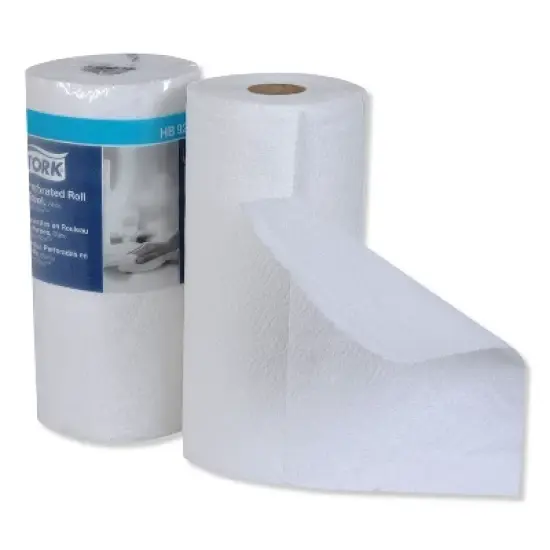 Tork Handi-Size Perforated Kitchen Roll Towel, 2-Ply, 11 x 6.75, White, 120/Roll, 30/Carton image {4}