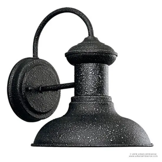 Urban Ambiance Luxury Luxe Industrial Chic Outdoor Wall Light,  10"H x 8.125"W,  Olde Iron Finish, UHP1021 image {6}