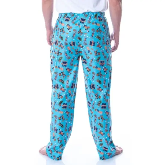 Space Jam A New Legacy Adult Men's Allover Character Loungewear Pajama Pants Blue image {3}
