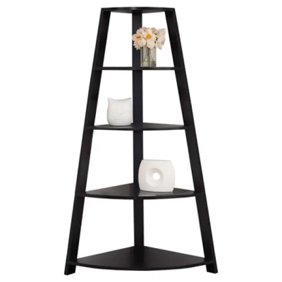 Bookcase with Corner &Eacute;tag&egrave;re 70" - EveryRoom&reg; image {5}