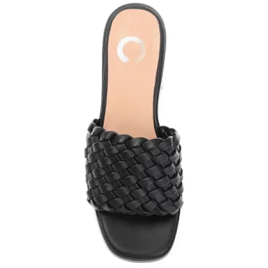 Journee Collection Womens Fylicia Open Toe Mid Stacked Heel Pumps image {3}