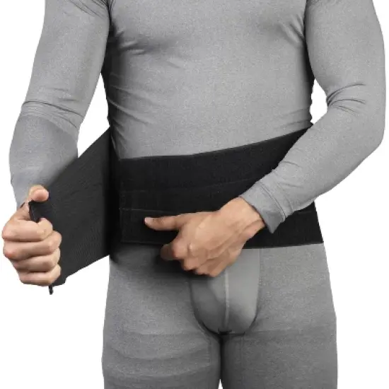 OTC Sacro Brace, Lower Back, Heavy Duty Support, Thermo Pad, Black image {3}