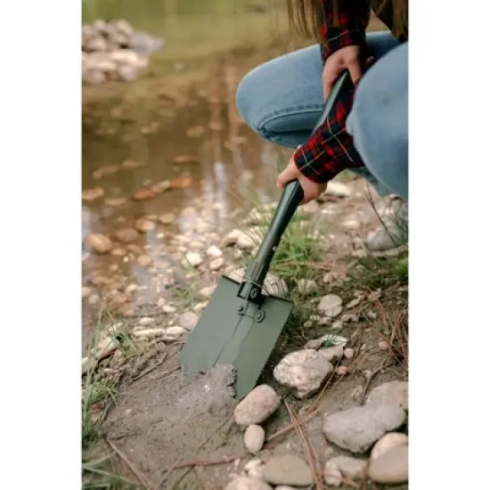 Stansport 25" GI Style Folding Shovel Olive Drab Green image {7}