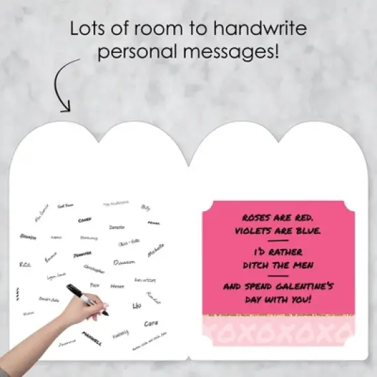 Big Dot of Happiness Be My Galentine - Valentine's Day Giant Greeting Card - Big Shaped Jumborific Card image {2}