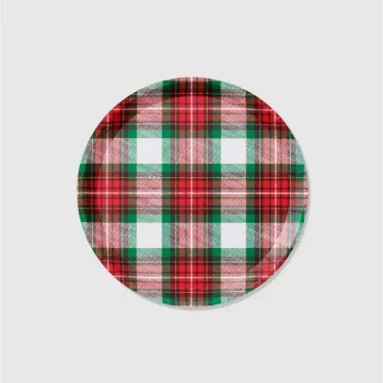 Winter Plaid Large Plates (10 per pack) image {5}
