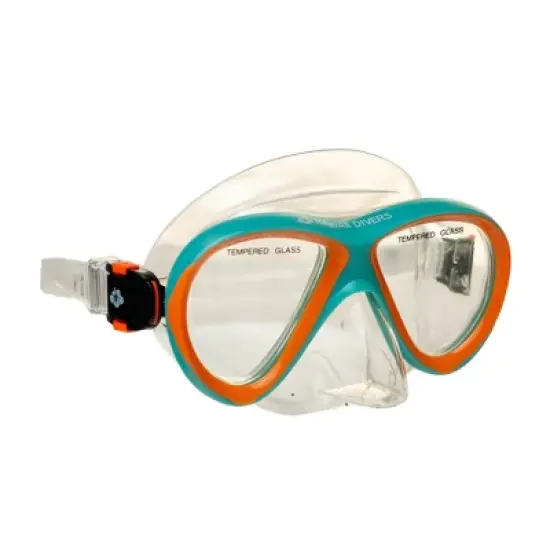 Hawaii Divers Guppy Kids Snorkel Mask &ndash; Teal/Orange (Ages 4+) image {3}