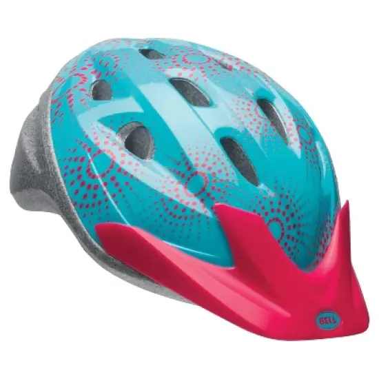 Bell Rally Cycling Kids' Bike Helmet - Blue/Pink Starburst image {7}