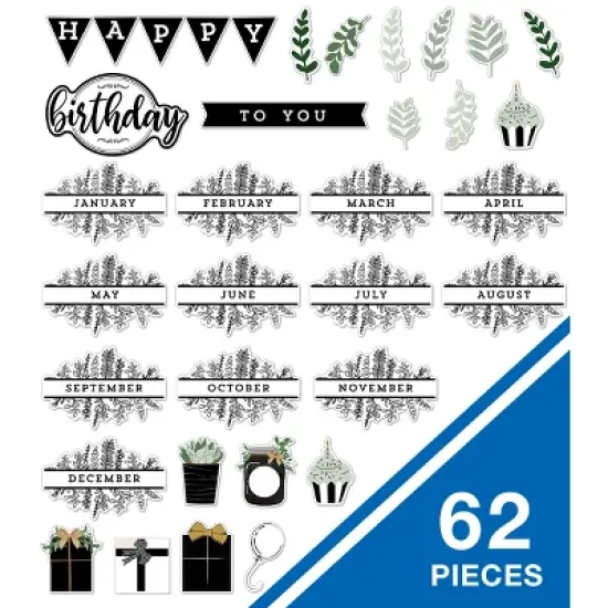 Carson Dellosa Education Farmhouse Birthday Bulletin Board Set (62 pieces) image {1}