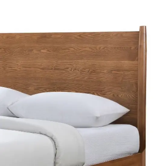 HOMES: Inside + Out 3pc Queen Neovesi Platform Bedroom Set Boho with 2 Nightstands Oak image {9}