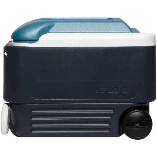 IGLOO MaxCold 40 qt. Roller Hard Cooler - Jet Carbon/Ice Blue image {2}