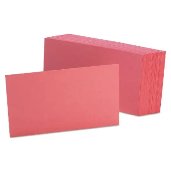 Oxford Unruled Index Cards 3 x 5 Cherry 100/Pack 7320CHE image {1}