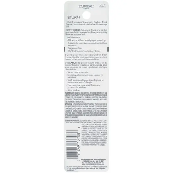 L'Oreal Paris Telescopic Eyeliner - 835 Carbon Black - 0.08 fl oz image {2}