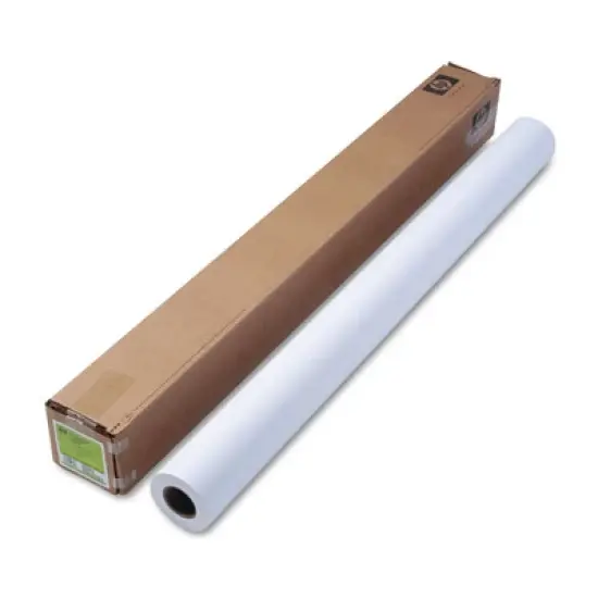 HP DesignJet Inkjet Large Format Paper, 6.6 mil, 42" x 100 ft, Coated White image {1}