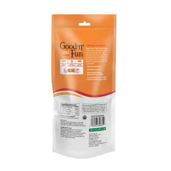 Good 'n' Fun Triple Flavor with Chicken, Pork and Beef Bone Rawhide Dog Treats - 4.7oz image {1}